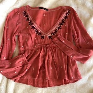 Abercrombie & Fitch Embroidered Top